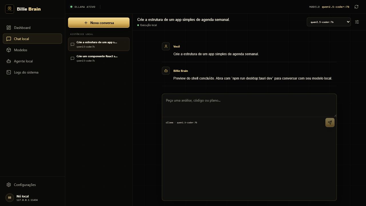 Billie-Brain APP local chat screen